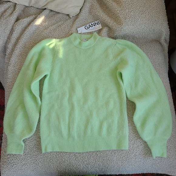 NWT Ganni Soft Wool Alpaca Knit Sweater Size Medium - Picture 3 of 11